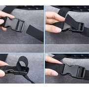 Organizator Auto pentru Portbagaj – Geanta cu 4 Compartimente, Prindere cu Velcro si Curele, Negru