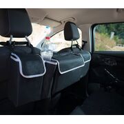 Organizator Auto pentru Portbagaj – Geanta cu 4 Compartimente, Prindere cu Velcro si Curele, Negru