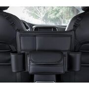 Organizator Auto pentru Spatiul dintre Scaune – suport pentru sticle, servețele si accesorii, Negru