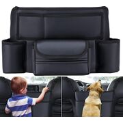 Organizator Auto pentru Spatiul dintre Scaune – suport pentru sticle, servețele si accesorii, Negru