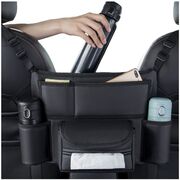 Organizator Auto pentru Spatiul dintre Scaune – suport pentru sticle, servețele si accesorii, Negru