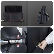 Organizator Auto pentru Spatiul dintre Scaune – suport pentru sticle, servețele si accesorii, Negru