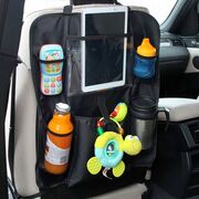 Organizator auto elegant pentru spatar scaun auto cu suport tableta / telefon, multiple buzunare, 42 x 62 cm –  ideala pentru calatorii