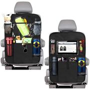 Organizator auto elegant pentru spatar scaun auto cu suport tableta / telefon, multiple buzunare, 42 x 62 cm –  ideala pentru calatorii