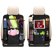 Organizator auto elegant pentru spatar scaun auto cu suport tableta / telefon, multiple buzunare, 42 x 62 cm –  ideala pentru calatorii