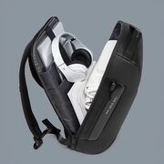 Rucsac Antifurt Multifunctional, Impermeabil, cu Port USB – Pentru Laptopuri până la 15.6", sistem fixare pe valiza, compatibil Wizz Air si Ryan Air, 24L, 47x33x16 cm, Negru