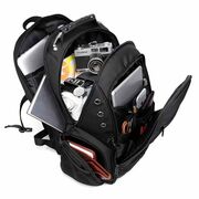 Rucsac Business & Travel cu Port USB și Jack – 35L, Laptop 15”, Impermeabil, Compartiment Antişoc, Negru