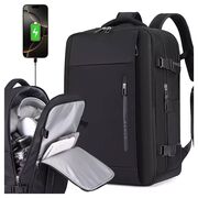 Rucsac Business & Travel cu Port USB – pentru Laptop pana la 15.6”, Impermeabil, Spatios si Elegant, compatibil WIzz Air si Ryan Air - negru
