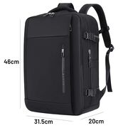 Rucsac Business & Travel cu Port USB – pentru Laptop pana la 15.6”, Impermeabil, Spatios si Elegant, compatibil WIzz Air si Ryan Air - negru