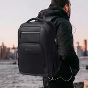 Rucsac multifunctional Impermeabil cu Port USB si buzunar anti-furt  – 35L, Pentru Laptop pana la 15.6”, sistem fixare pe valiza, ideal calatorii, job sau zbor, negru