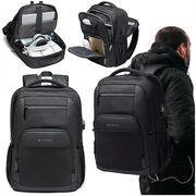 Rucsac multifunctional Impermeabil cu Port USB si buzunar anti-furt  – 35L, Pentru Laptop pana la 15.6”, sistem fixare pe valiza, ideal calatorii, job sau zbor, negru