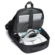 Rucsac multifunctional Impermeabil cu Port USB si buzunar anti-furt  – 35L, Pentru Laptop pana la 15.6”, sistem fixare pe valiza, ideal calatorii, job sau zbor, negru