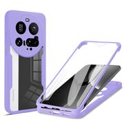 Set 360: Husa cu folie integrata pentru  Xiaomi 15 Ultra Protectie 360 fata / spate - Mov