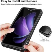 Set 360: Husa cu folie integrata pentru  Oppo Reno 13F, 13FS 4G, 5G Protectie 360 fata / spate - Roz