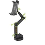 Suport Auto Universal pentru Tabletă și Telefon – Braț Lung 43 cm, Montaj pe Parbriz sau Bord, Compatibil până la 11”, ventuza puternica, Ideal pentru Camioane, Autobuze, Utilaje și Autoturisme