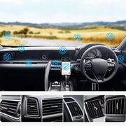 Suport Auto pentru Telefon 3 in 1 cu Brat reglabil telescopic, pentru bord, parbriz sau grila ventilatie, prindere automata - negru