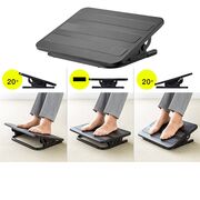 Suport Reglabil pentru Picioare, ergonomic, cu functie de Masaj si inclinare ajustabila, Negru