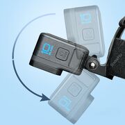 Suport Sport 2-în-1 pentru Cap sau Cască – Compatibil cu Telefoane 4–7" și Camere de Acțiune GoPro, DJI, SJCAM, Eken – Reglabil, Negru