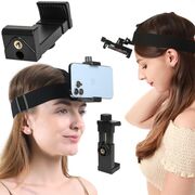 Suport Sport 2-în-1 pentru Cap sau Cască – Compatibil cu Telefoane 4–7" și Camere de Acțiune GoPro, DJI, SJCAM, Eken – Reglabil, Negru