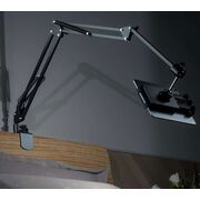 Suport reglabil pentru birou, compatibil cu telefoane si tablete de 4”–11”, brate extensibile, cap rotativ 360°, design compact - negru