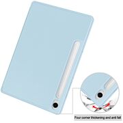Husa pentru  Samsung Galaxy Tab S10 FE 10.9 inch Soft Shell cu functie wake-up/sleep si compartiment pentru stylus, tip stand - Albastru deschis