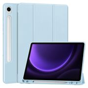 Husa pentru  Samsung Galaxy Tab S10 FE 10.9 inch Soft Shell cu functie wake-up/sleep si compartiment pentru stylus, tip stand - Albastru deschis