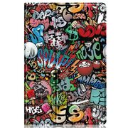 Husa pentru Samsung Galaxy Tab S10 FE 10.9 inch tip stand functie sleep/wake-up, protectie 360 - graffiti
