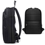 Rucsac Laptop pana la 15.6” Extensibil, 14–28L – Impermeabil, Compartiment Tip Valiză, Ideal pentru Avion, serviciu și calatorii, negru
