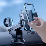 Suport Auto cu incarcare Wireless Fast Charge – Montare pe parbriz sau bord, brat telescopic, Deschidere Automată, 15W, Negru