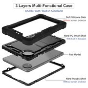 [Pachet 360°] Husa + folie din sticla pentru  Xiaomi Pad 7 / 7 Pro Rugged Heavy Duty - Negru