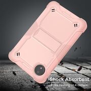 [Pachet 360°] Husa + folie din sticla pentru  Xiaomi Redmi Pad SE 8.7 Rugged Heavy Duty - Roz