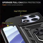 Husa pentru  Xiaomi Redmi Note 14 Pro 4G Ring Armor Kickstand Tough Rugged Cover cu protectie camera, Verde
