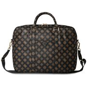 Geanta Guess pentru laptop 16", de umar, negru - maro, GUCB16PGPOSGNK