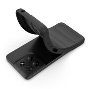 Husa pentru  Motorola Moto G15 / G15 Power Liquid Silicone, Microfibre Lining, Non-Slip Airbag Design, Negru