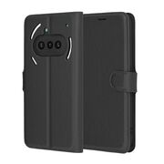 Husa pentru  Nothing Phone (3a) tip carte cu inchidere magnetica, compartimente pentru carduri si functie stand, Negru denim