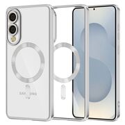 Husa pentru  Samsung Galaxy S25 Edge cu MagSafe si protectie pentru lentile anti-shock 1.5 mm transparent - Argintiu