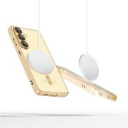 Husa pentru  Samsung Galaxy S25 Edge cu MagSafe si protectie pentru lentile anti-shock 1.5 mm transparent - Auriu