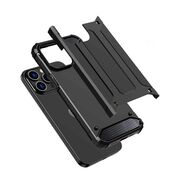 Husa pentru  Xiaomi Redmi Note 14 Pro 5G Armor Tough Rugged Kickstand - Negru
