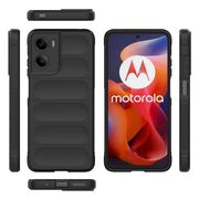 Husa pentru Motorola Moto G05 / Moto E15 Liquid Silicone, Microfibre Lining, Non-Slip Airbag Design, Negru