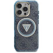 Husa premium pentru  iPhone 16 Pro Max compatibila MagSafe Guess Luxury Series - Albastru