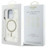 Husa premium pentru  iPhone 16 Pro Max compatibila MagSafe Guess Luxury Series - Bej