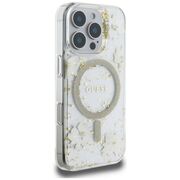 Husa premium pentru  iPhone 16 Pro Max compatibila MagSafe Guess Luxury Series - Bej