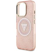 Husa premium pentru  iPhone 16 Pro Max compatibila MagSafe Guess Luxury Series - Roz