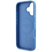 Husa premium pentru  iPhone 16 compatibila MagSafe Guess Luxury Series - Albastru deschis