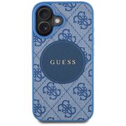 Husa premium pentru  iPhone 16 compatibila MagSafe Guess Luxury Series - Albastru deschis