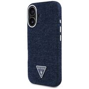 Husa premium pentru  iPhone 16 compatibila MagSafe Guess Luxury Series - Albastru