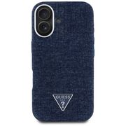 Husa premium pentru  iPhone 16 compatibila MagSafe Guess Luxury Series - Albastru