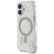 Husa premium pentru  iPhone 16 compatibila MagSafe Guess Luxury Series - Bej