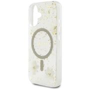 Husa premium pentru  iPhone 16 compatibila MagSafe Guess Luxury Series - Bej