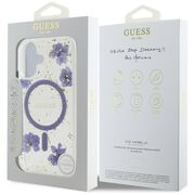 Husa premium pentru  iPhone 16 compatibila MagSafe Guess Luxury Series - Mov